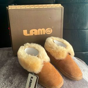 Lamo doubleface sheepskin bootie slippers